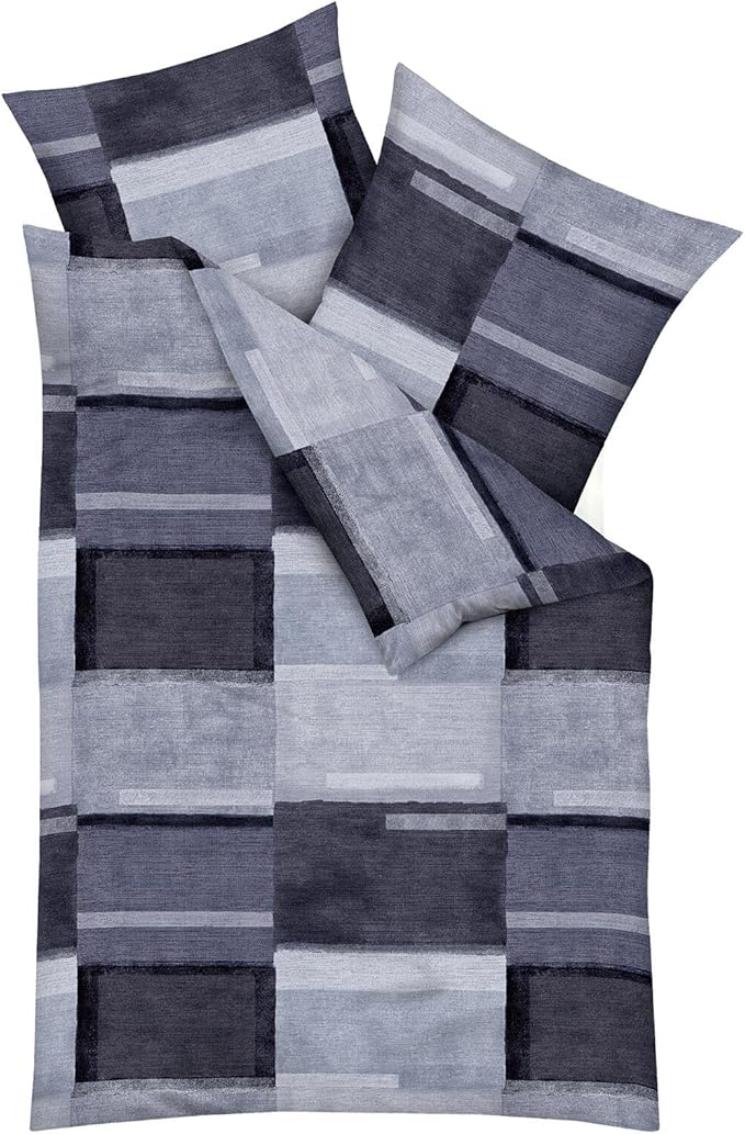 Bild von Kaeppel, Bettwäsche, Biber Bettwäsche Status indigo (Bettwäsche Set, 155x220 cm + 80x80 cm)
