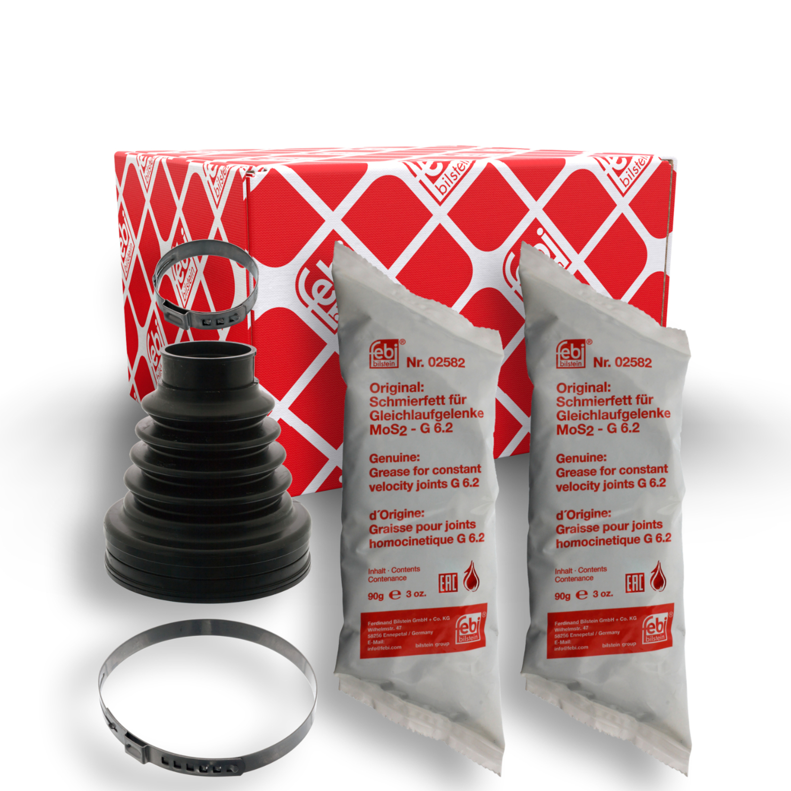 Bild von FEBI BILSTEIN 100347 Achsmanschette Faltenbalg, Faltenbalgsatz, Antriebswellenmanschette Thermoplast PEUGEOT: 5008 I, 206+ Hatchback, 207 Hatchback