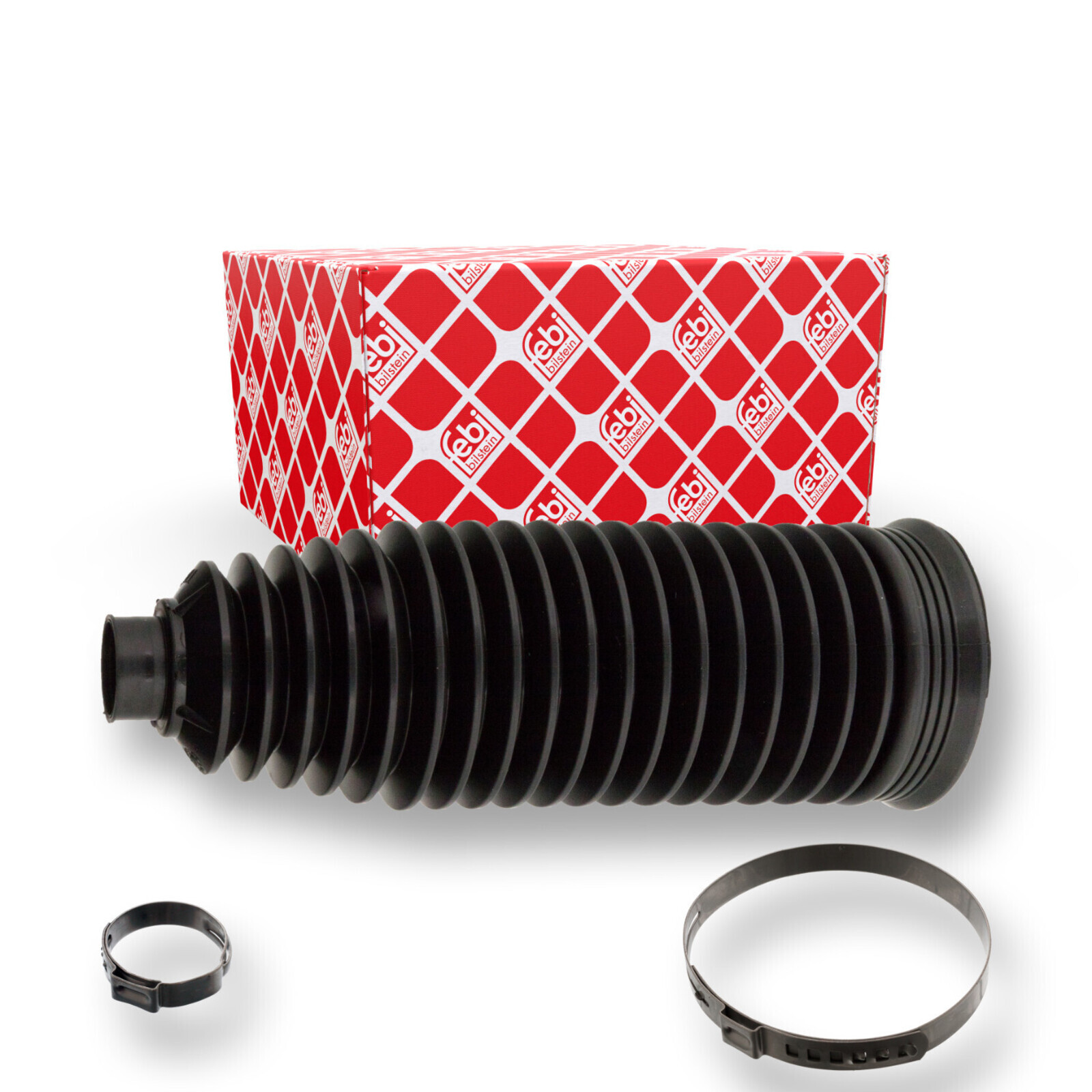 Bild von FEBI BILSTEIN 102114 Faltenbalgsatz, Lenkung Vorderachse links, Vorderachse rechts Thermoplast mit Schellen AUDI: A6 C6 Allroad, A6 C6 Avant