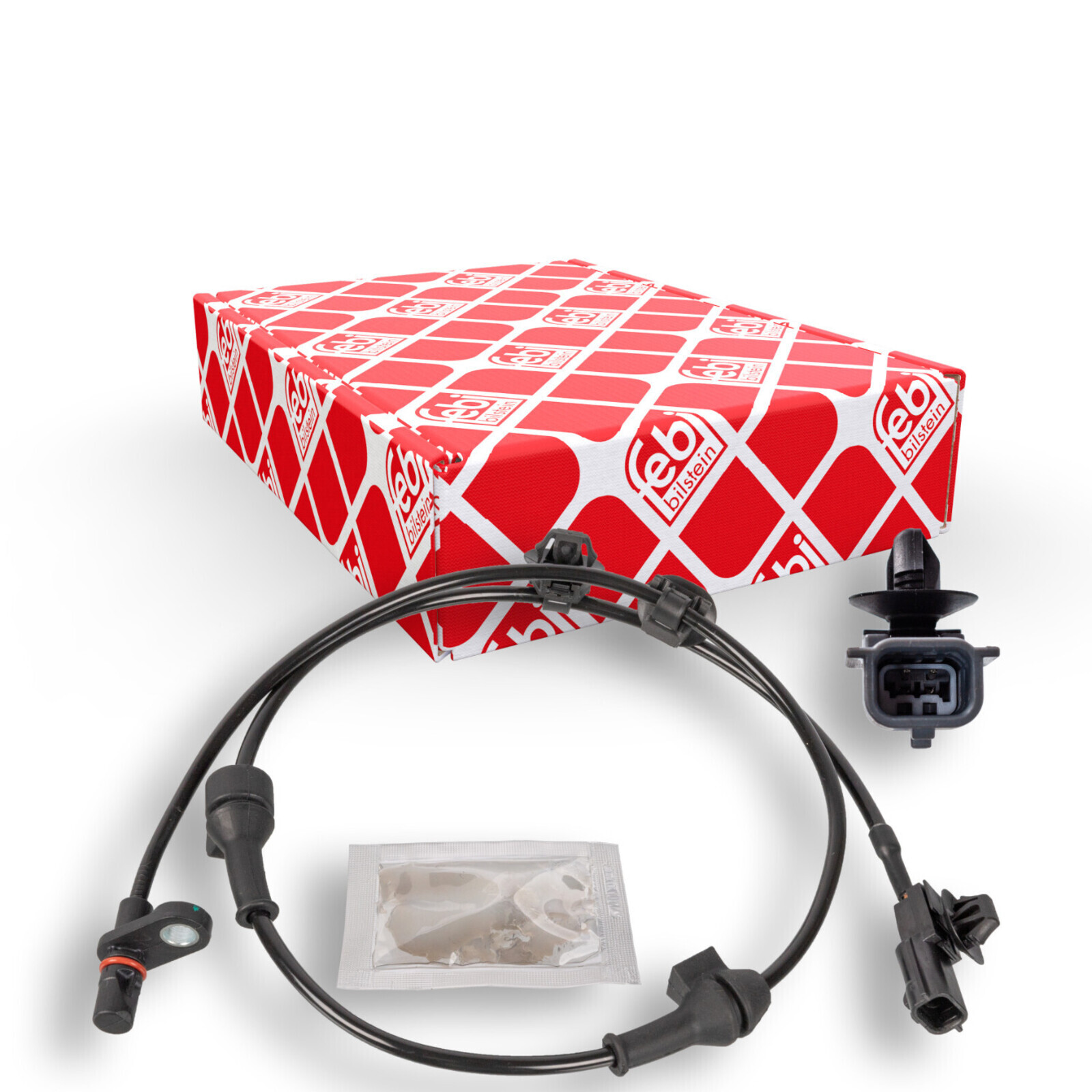 Bild von FEBI BILSTEIN 109554 ABS Sensor Drehzahlsensor, Raddrehzahl Sensor, Drehzahlgeber Hinterachse links, Hinterachse rechts mit Fett 741 SUZUKI: SWIFT 4