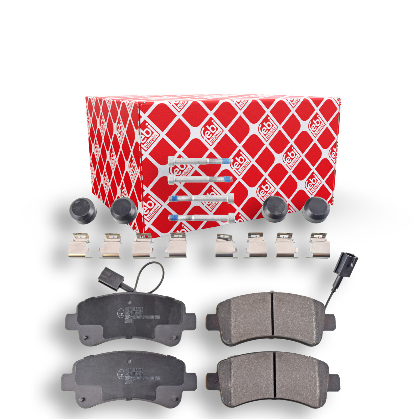 Bild von FEBI BILSTEIN Bremsbelagsatz, Scheibenbremse hinten rechts links  für PEUGEOT FIAT CITROËN VAUXHALL OPEL RAM 1673605980 77367094 68230095AC 116234