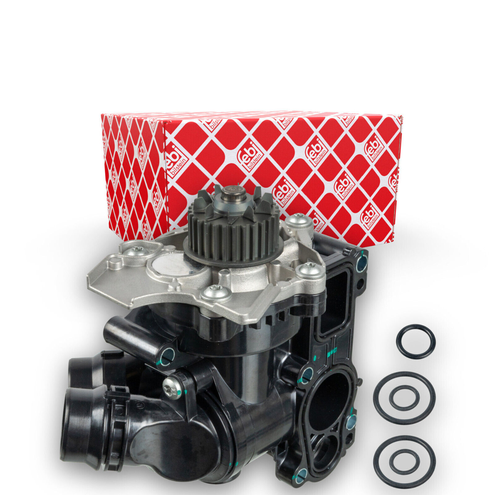 Bild von FEBI BILSTEIN 174765 Wasserpumpe Kühlmittelpumpe, Kühlwasserpumpe mit Dichtring Metall AUDI: A6 C7 Avant, A4 B8 Avant, A3 Sportback