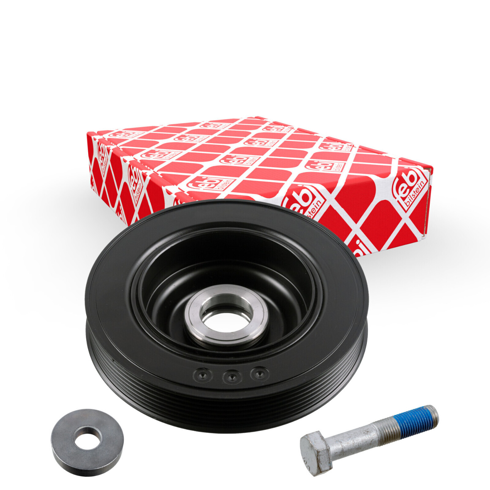 Bild von FEBI BILSTEIN Riemenscheibe, Kurbelwelle  163mm für PEUGEOT CITROËN TOYOTA VAUXHALL OPEL DS 9801350180S1 3553053S1 SU001-A3760S1 175317
