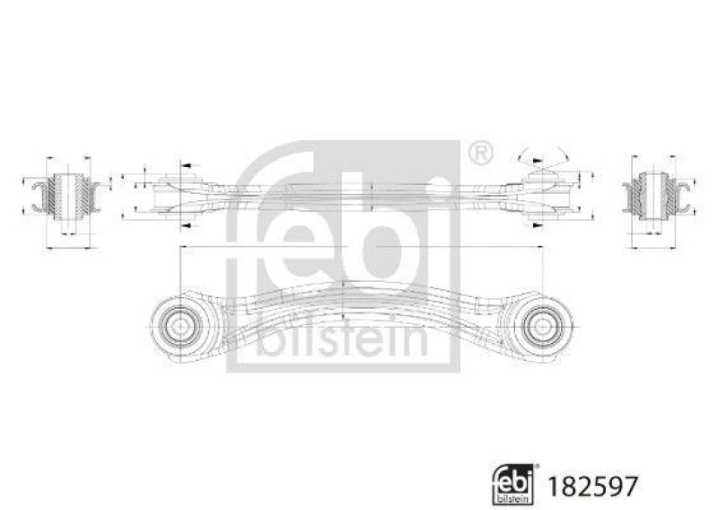 Bild von FEBI BILSTEIN 182597 Querlenker Lenker, Radaufhängung, Dreieckslenker, Achslenker
