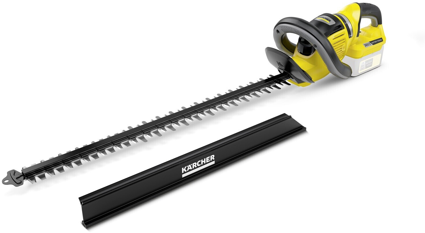 Bild von Kärcher 36 V Akku-Heckenschere HGE 36-60, Schnittlänge: 60 cm, 2 Geschwindigkeitsstufen, Sägefunktion, Schnittgutkehrer, Leistung: max. 600-1200 m, verwendbar mit dem Kärcher 36-V-Akku, ohne Akku