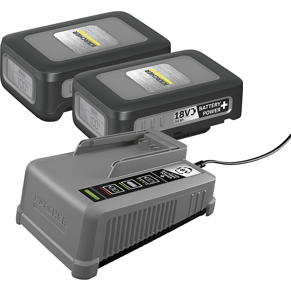 Bild von Kärcher, Werkzeugakku + Ladegerät, Ladegerät + 2x Akku 18V 3,0 Ah Starter Kit BatteryPower+ 18/30 (18 V)