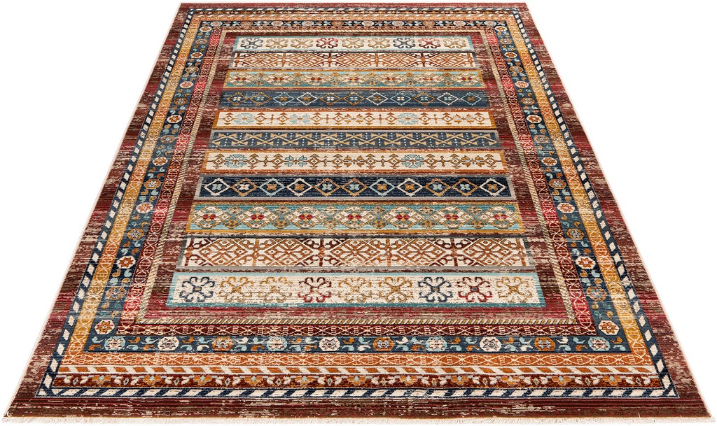 Bild von Obsession Teppich "My Inca 361", rechteckig, 6 mm Höhe, Kurzflor, Orient-Optik, Vintage Design, mit Fransen