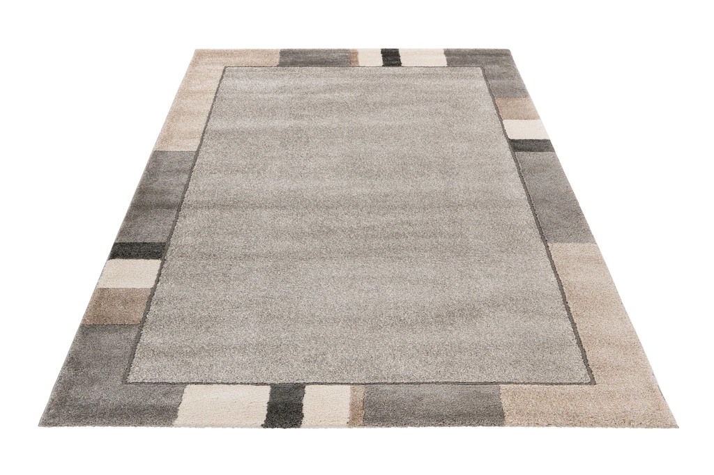 Bild von Obsession Teppich "My Frisco 281", rechteckig, 12 mm Höhe, Uni Farben, mit moderner Bordüre, Wohnzimmer, Schlafzimmer