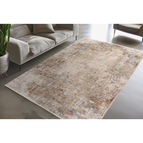 Bild von Teppich OBSESSION "My Picasso 696", bunt (multi), B:120cm H:10mm L:170cm, Polyester, Teppiche, modernes abstraktes Design, Hoch-Tief Effekt, mit Fransen