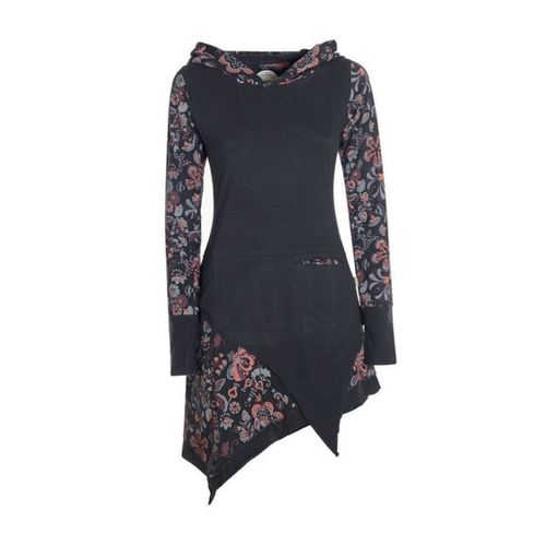 Bild von Vishes Zipfelkleid Langarm Kleid Elfen Zipfelige Elfentunika Bedruckt