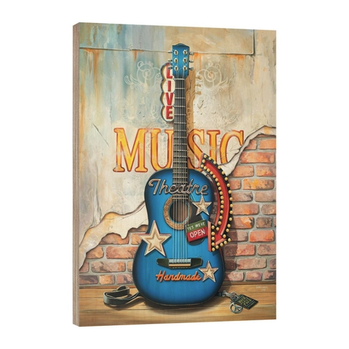 Bild von Holzbild „Live Music“ von Georg Huber