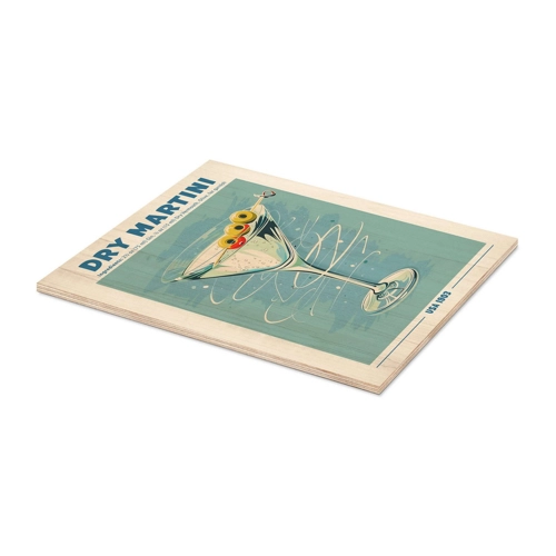 Bild von Holzbild „Dry Martini, USA 1903“ von Posterlounge