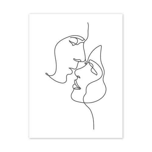 Bild von Posterlounge Poster TAlex, Ein Linienpaar II – Minimalistische Kunst für Ihr Zuhause