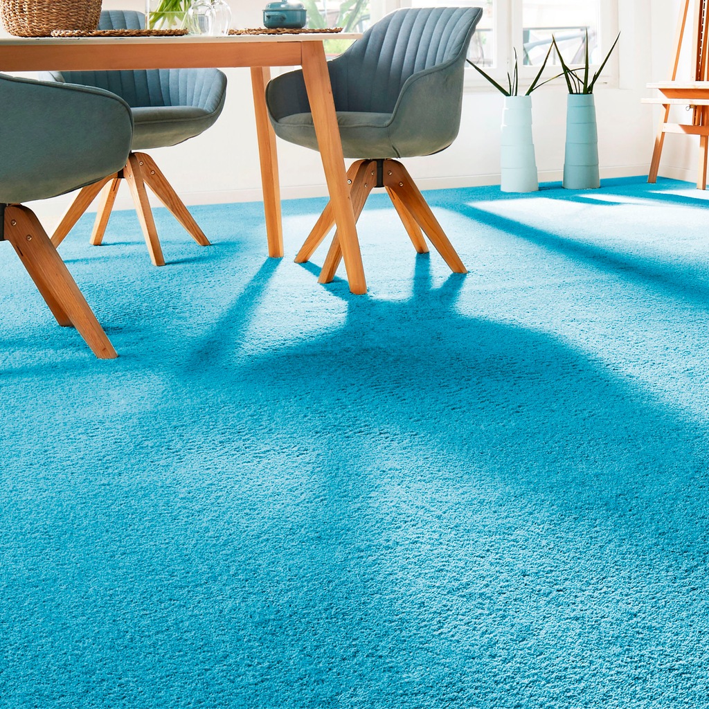 Bild von Andiamo Teppichboden "Frisee-Velours Sophie", rechteckig, 4,5 mm Höhe, Uni Farben, Breite 400 cm oder 500 cm, strapazierfähig & pflegeleicht