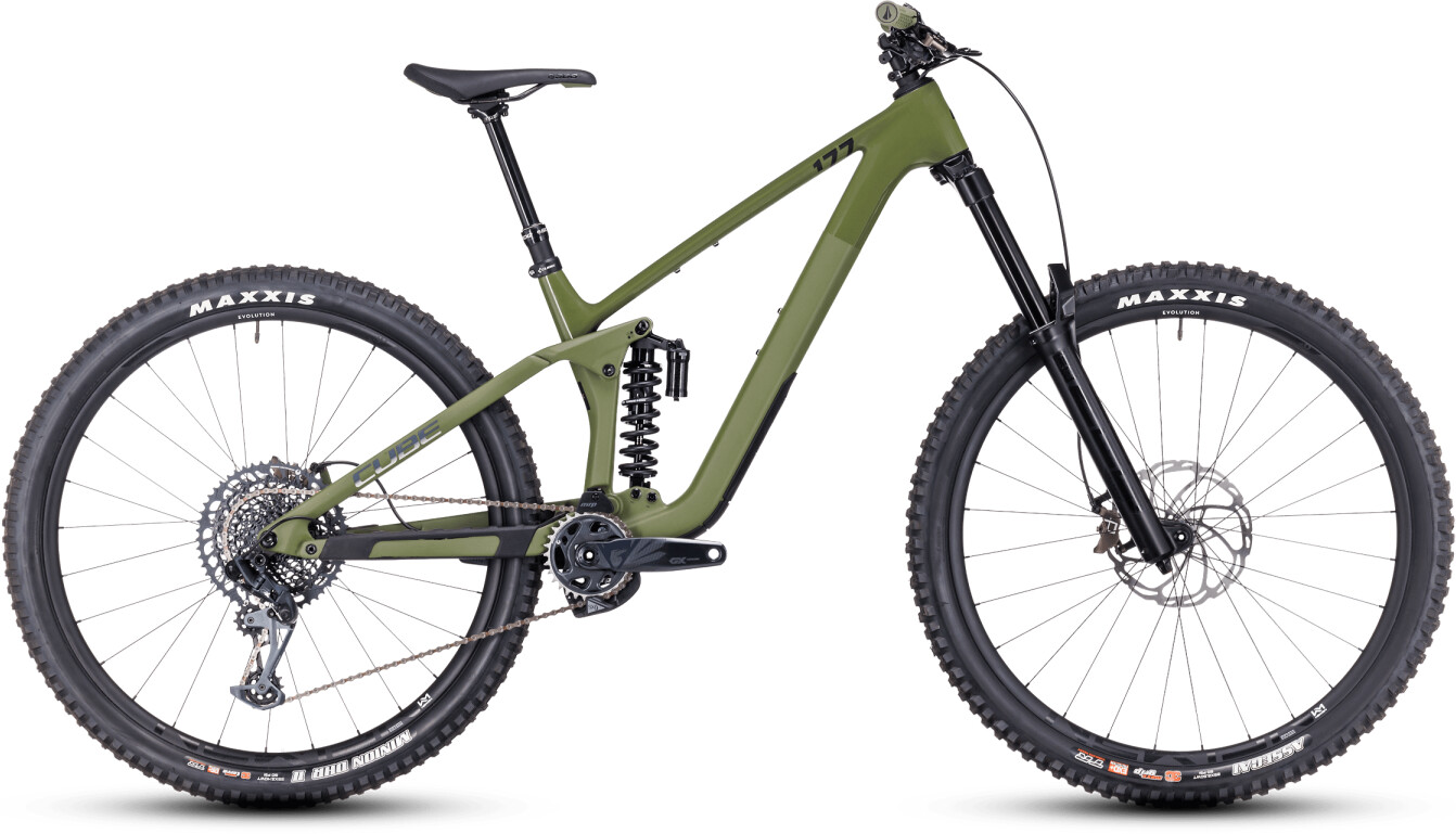 Bild von cube stereo one77 c 68x tm 29 full suspension mtb sram gx eagle 12s 29   olive green 2023