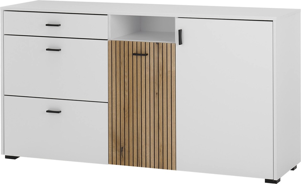 Bild von INOSIGN Sideboard »Hudson«, in moderner Trendfarbe, Griffe aus Metall (Schwarz), Breite 150 cm