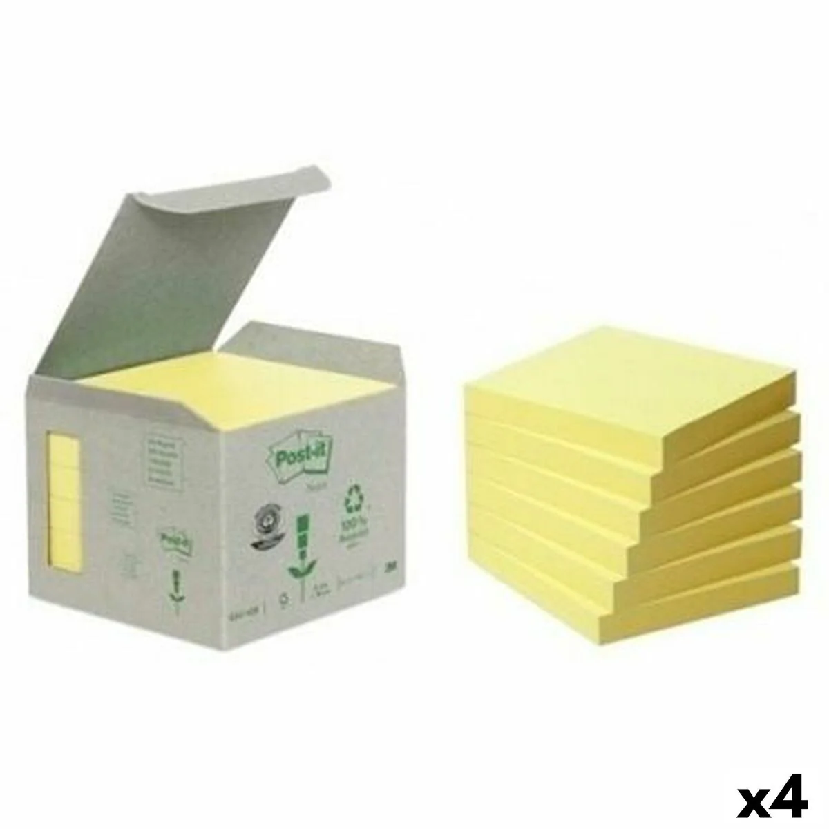 Bild von Haftnotizen-Set Post-it Gelb 6 Stücke 76 x 76 mm (4 Stück)