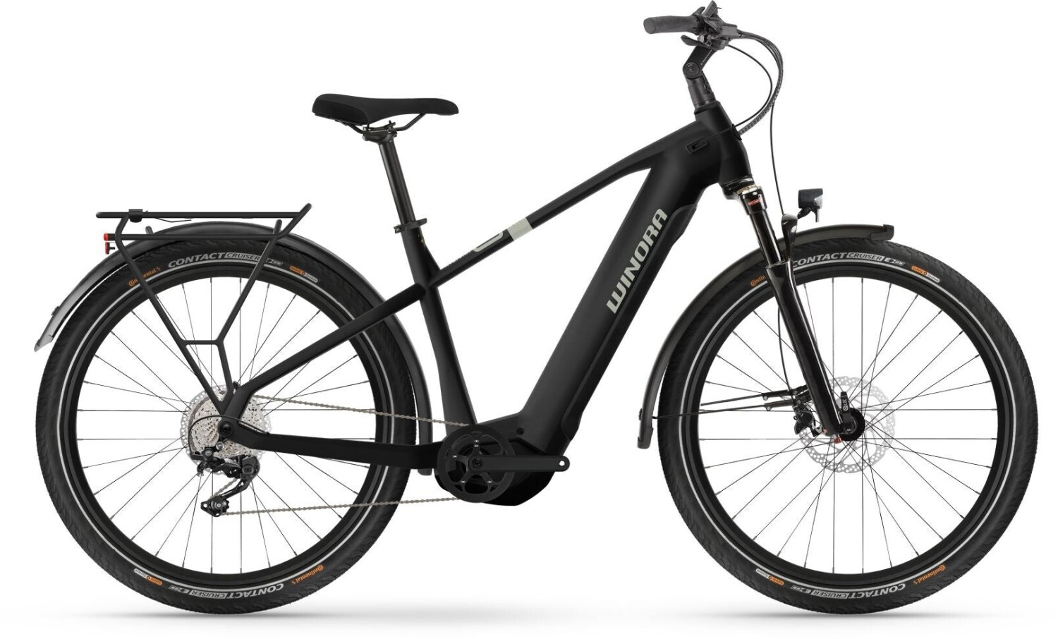 Bild von Winora Yucatan X10 27.5' ' Pedelec E-Bike Trekking Fahrrad matt schwarz 2025 55 cm | E-Bikes
