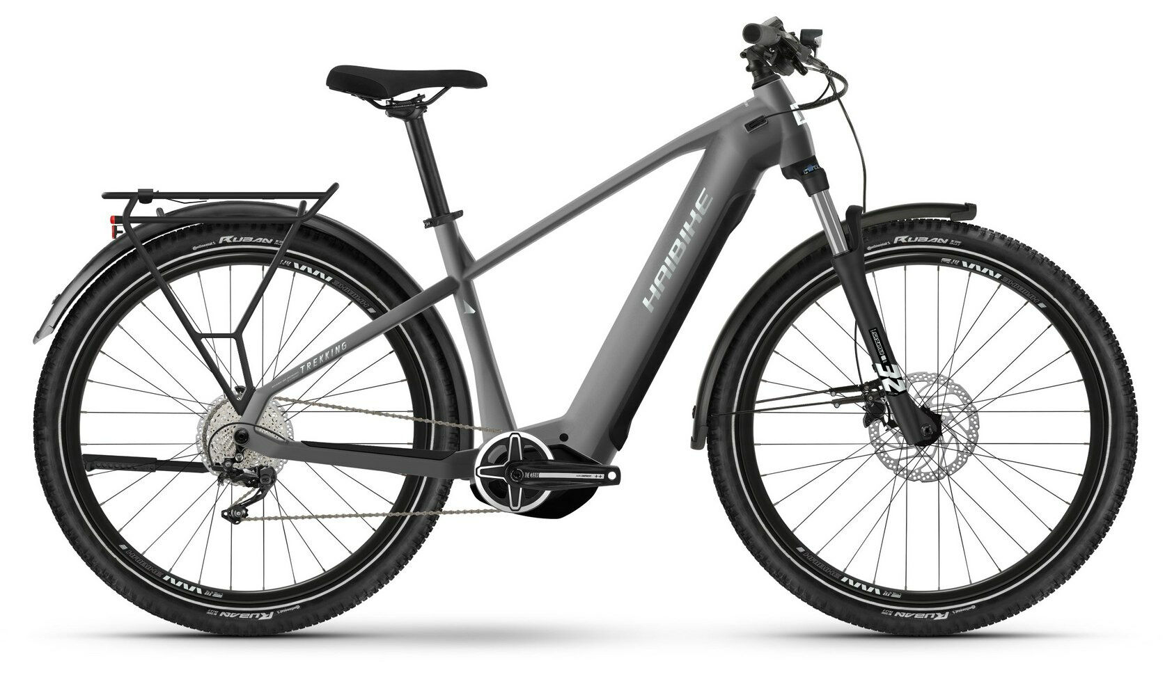 Bild von Haibike Trekking 4 27.5' ' Pedelec E-Bike Trekking Fahrrad matt grau 2024 60 cm / XXL | E-Bikes