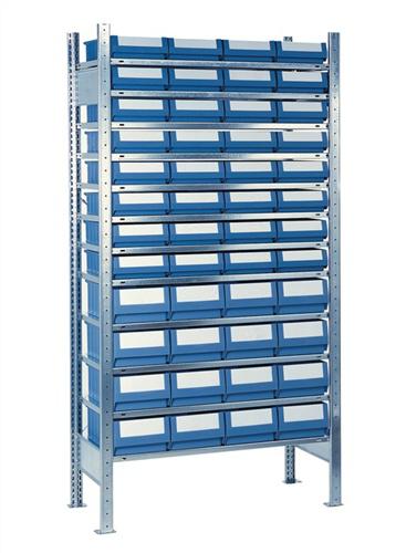 Bild von Quality, Kellerregal, Steckregal H2000xB1000xT500mm Grundregal 12 Stahlböden 32 x 8, 16 x 9