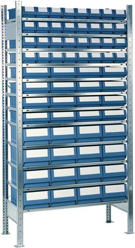 Bild von Quality, Kellerregal, Steckregal H2000xB1000xT400mm Grundregal 12 Stahlböden 32 x 4, 16 x 5, 16 x 6