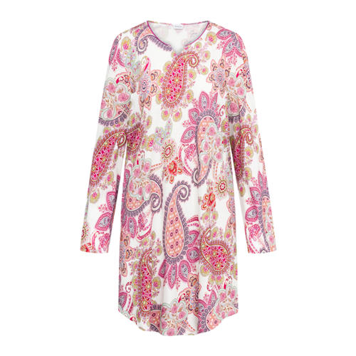 Bild von RÖSCH Pink Paisley Nachthemd für Damen – Stilvolles Nachtgewand mit Chic