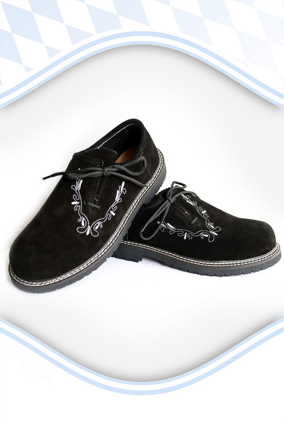 Bild von Schuhe schwarz mit Stickerei