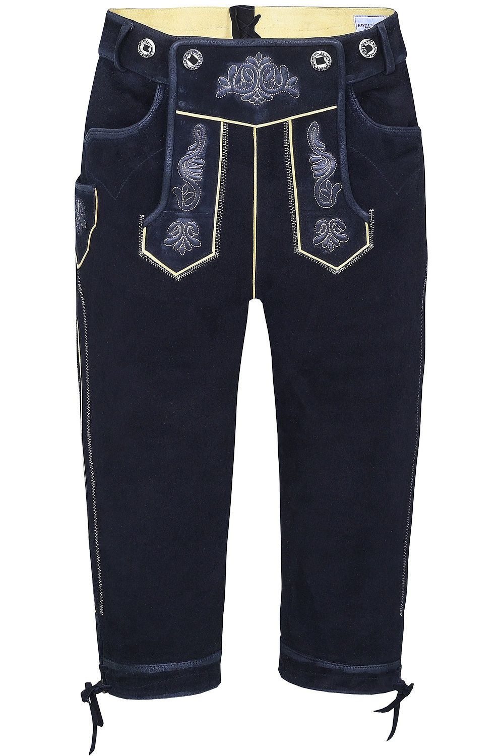 Bild von Ziegenvelour Wildbock Trachtenlederhose schwarz