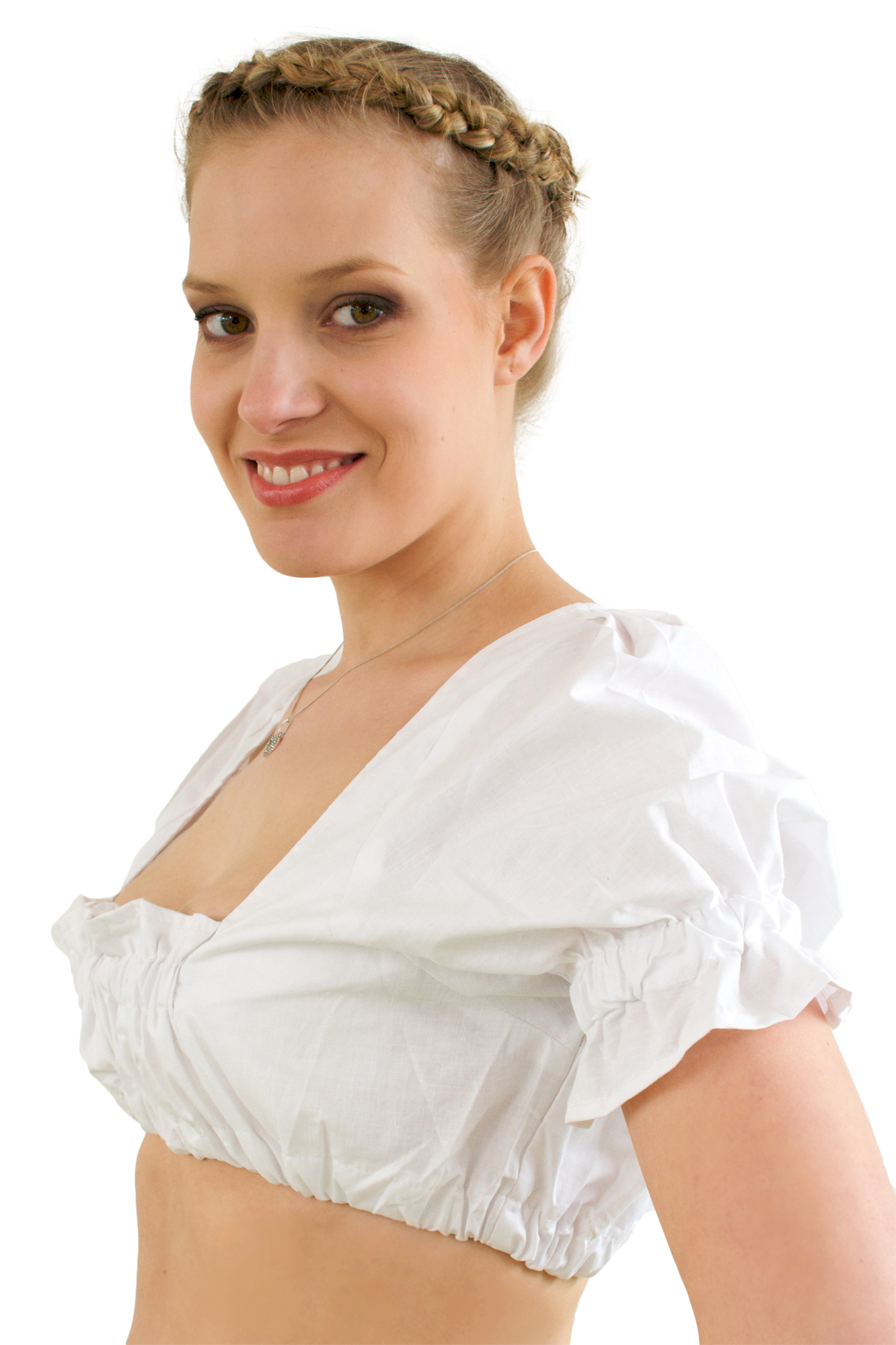 Bild von Klassisch elegante Dirndlbluse weiß