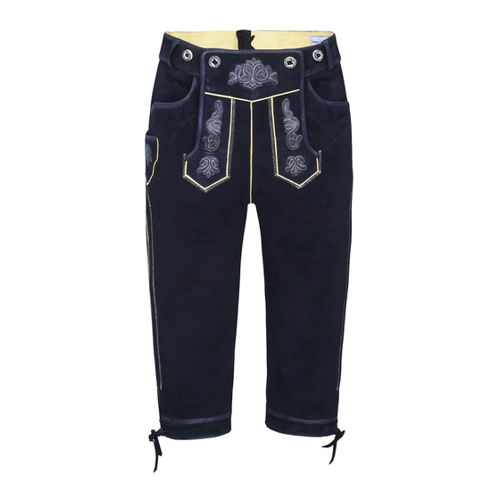 Bild von Ziegenvelour Wildbock Trachtenlederhose in Schwarz