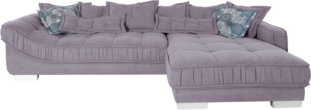 Bild von INOSIGN Ecksofa "Diwan L-Form", mit vielen losen Kissen, Faltenwurf und Steppung im Sitzbereich
