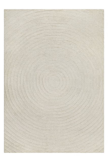 Bild von Wecon home Wollteppich »Hamptons NINETEEN«, rechteckig, 10 mm Höhe, Schurwolle, Kurzflor, Wohnzimmer, Schlafzimmer, elegant, Kreis-Muster