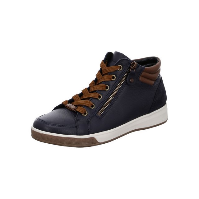 Bild von Ara Rom - Damen Schuhe Sneaker Schnürer Glattleder blau