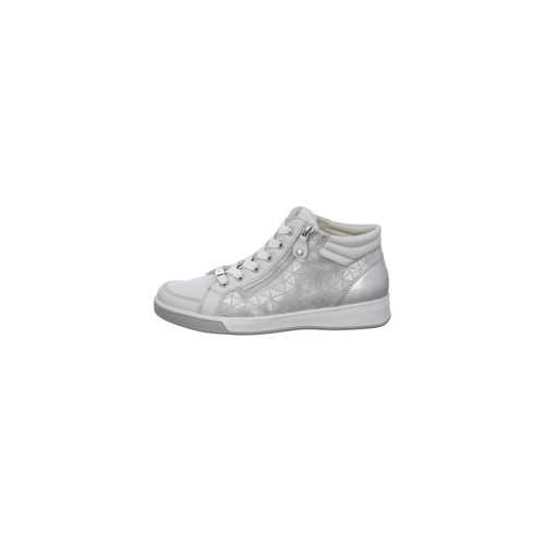 Bild von Ara Rom - Damen Schuhe Sneaker Schnürer Glattleder silber