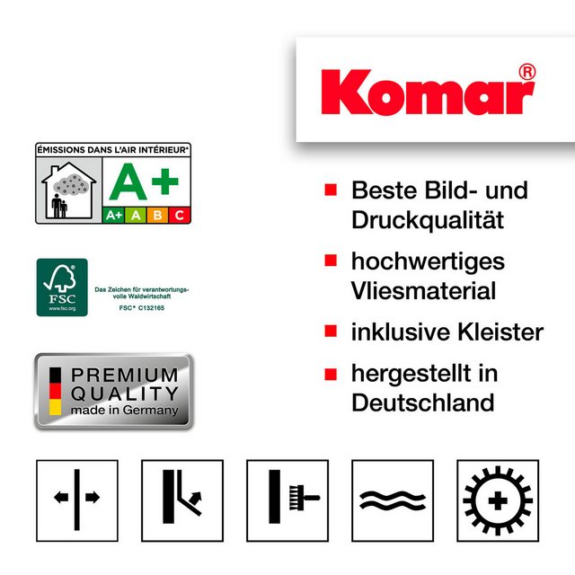 Bild von Komar Vlies Fototapete - Toskanagold - Größe 400 x 250 cm (Breite x Höhe) - Wand Tapete Wohnzimmer Schlafzimmer Büro Flur Dekoration Wandbild - PSH094-VD4