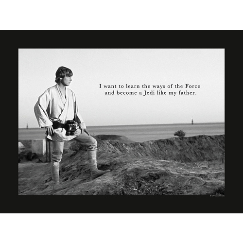 Bild von Komar Wandbild | Star Wars Classic Luke Quote | Kinderzimmer, Jugendzimmer, Dekoration, Kunstdruck | ohne Rahmen | WB127-70x50 | Größe: 70 x 50 cm (Breite x Höhe)