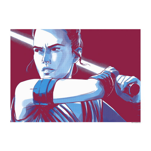 Bild von Komar Wandbild | Star Wars Faces Rey | Kinderzimmer, Jugendzimmer, Dekoration, Kunstdruck | ohne Rahmen | WB171-50x40 | Größe: 50 x 40 cm (Breite x Höhe)