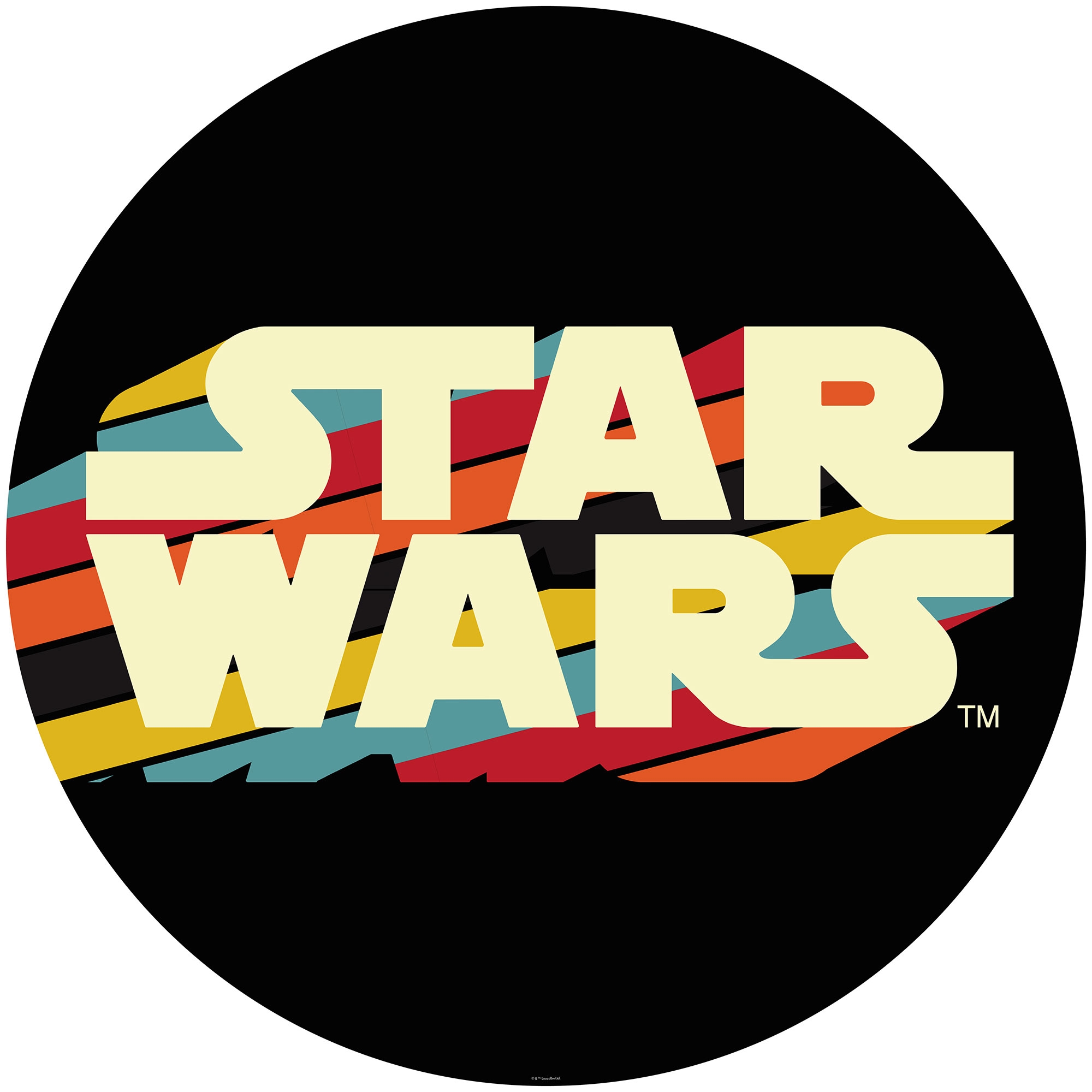 Bild von Komar Fototapete Vlies selbstklebend - Star Wars Typeface - Größe 125 x 125 cm, glatt, bedruckt, Kinderzimmer