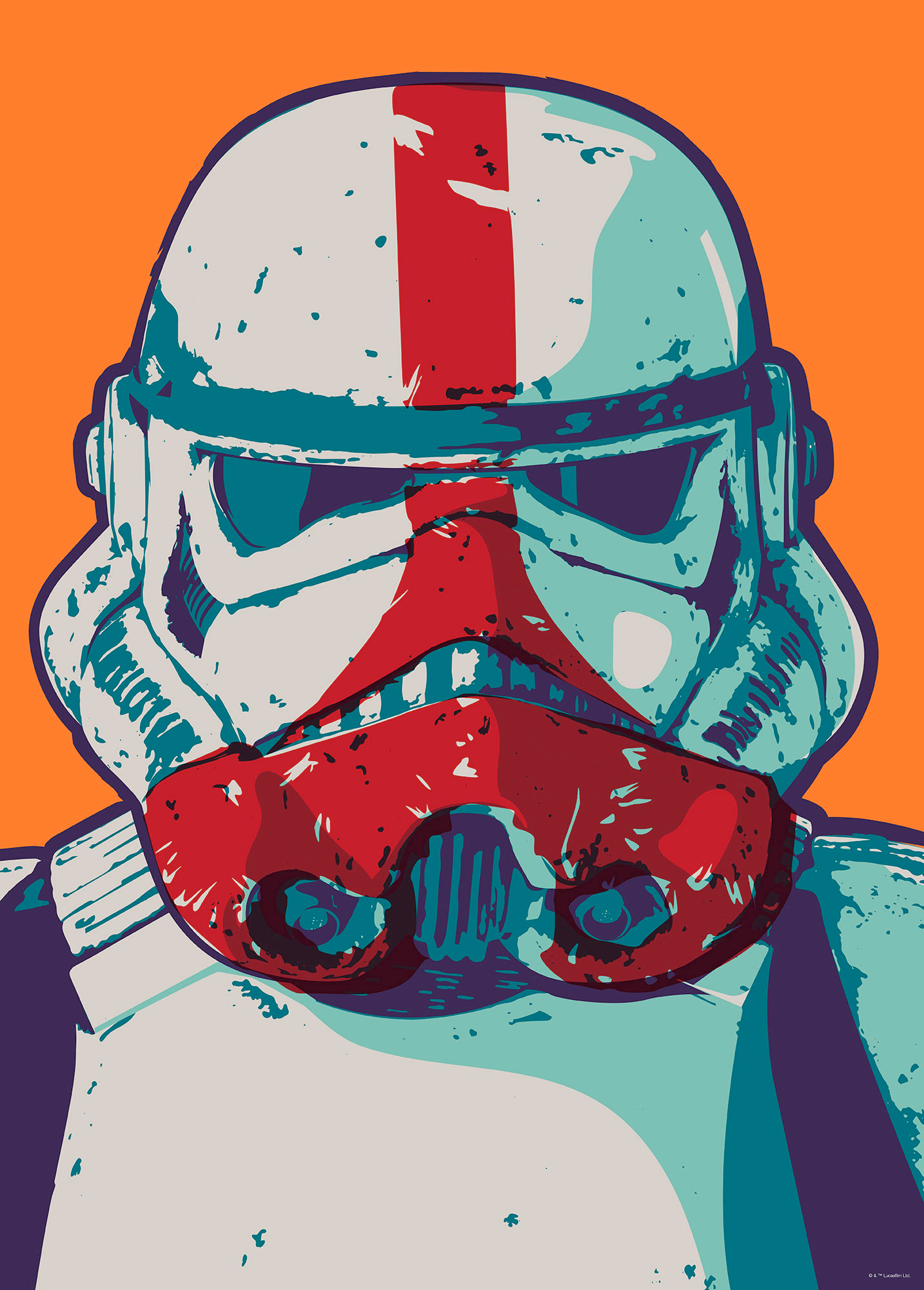 Bild von Komar Bild »Mandalorian Pop Art Stormtrooper«, Disney-Star Wars, (1 St.), Wandbild zur Dekoration im Kinderzimmer - ohne Rahmen