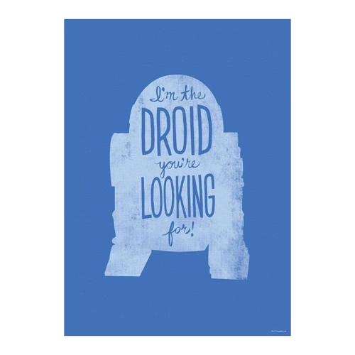 Bild von Komar Wandbild Star Wars Silhouette Quotes R2D2 - 30 x 40 cm