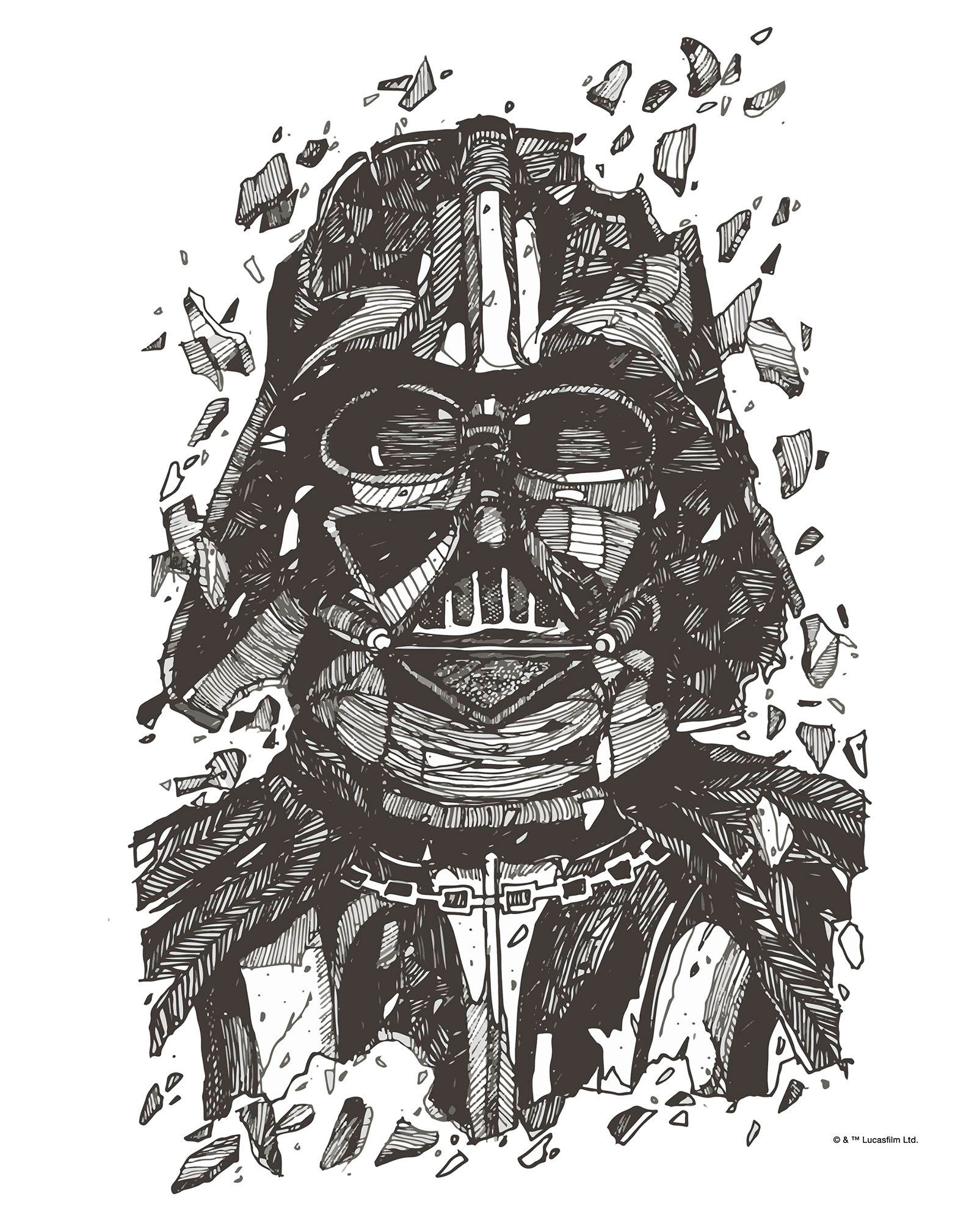 Bild von Komar Bild »Star Wars Darth Vader Drawing«, Disney, (1 St.), Wandbild zur Dekoration im Kinderzimmer - ohne Rahmen