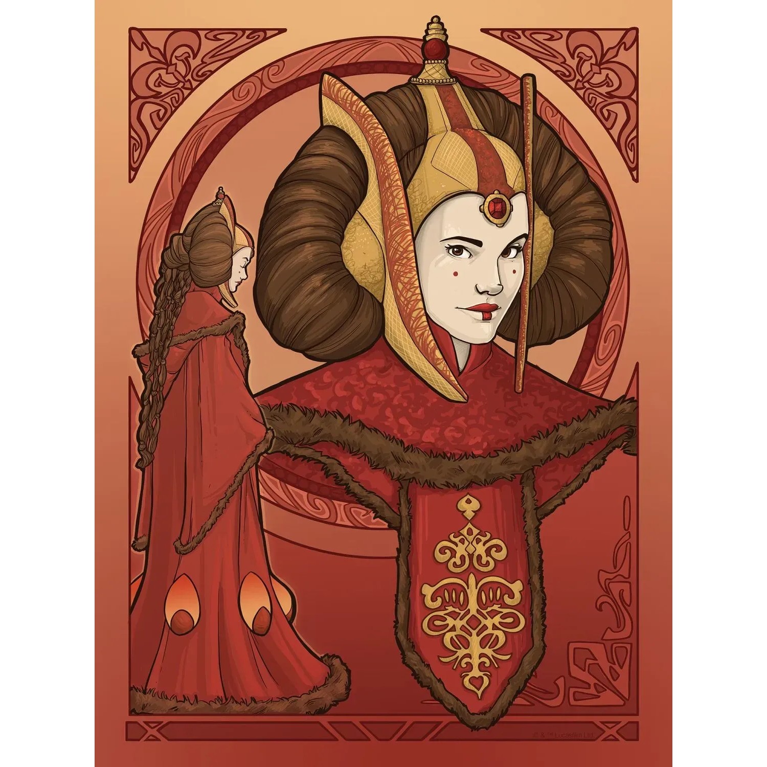 Bild von Disney Poster Star Wars Padmé Amidala Rot 30 cm x 40 cm 612864