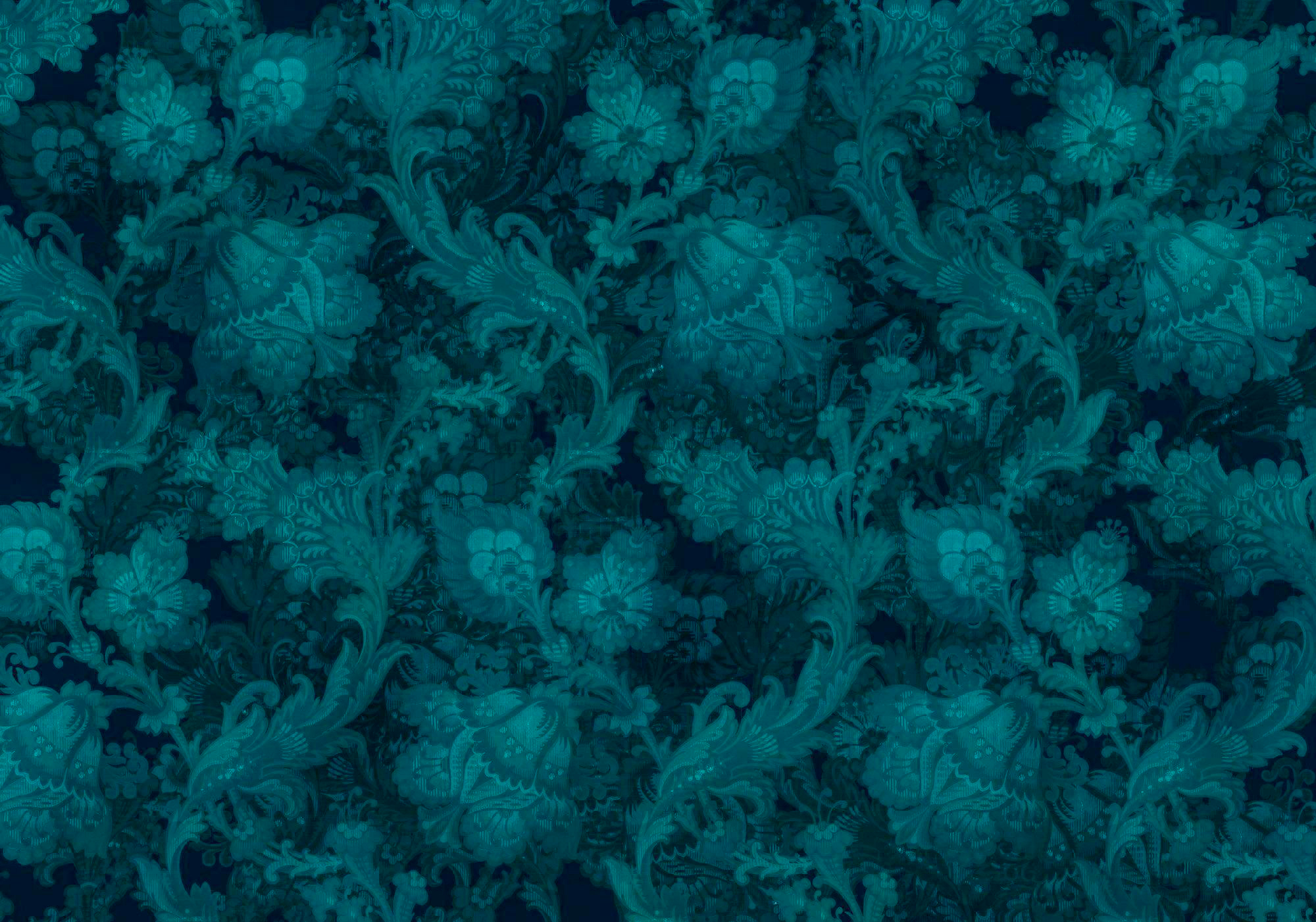 Bild von Komar Vlies Fototapete FLEURS DE NUIT | Tapete, XXL, Dekoration, Jugendstil, Schlafzimmer, Wohnzimmer, Büro, Flur | Größe 400 x 280 cm (Breite x Höhe) | HX8-055