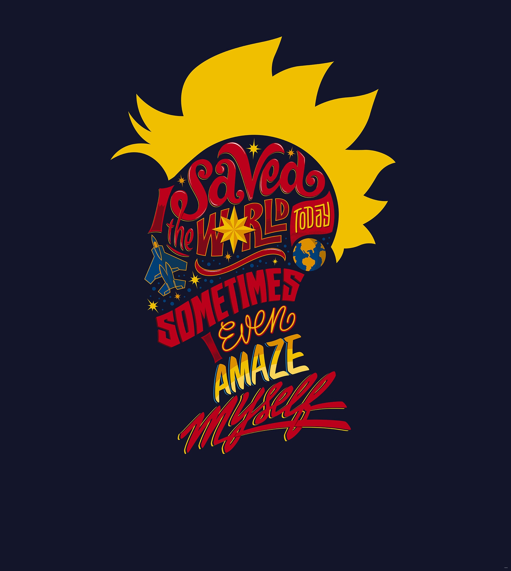 Bild von Komar Vliesfototapete Captain Marvel saves the World 250 cm x 280 cm