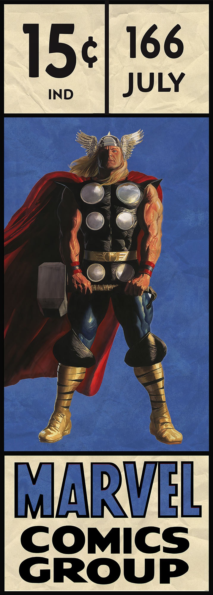 Bild von Komar Vliestapete Digitaldruck Vlies - Thor Retro Comic Box - Größe 100 x 280 cm, glatt, bedruckt, Kinderzimmer