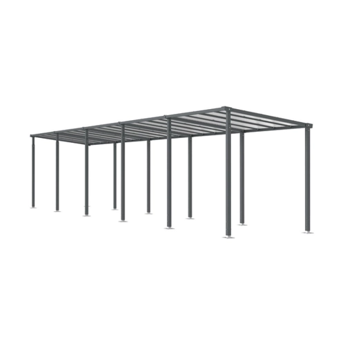 Bild von PROCITY® Fahrradüberdachung Milano, Grundmodell, ohne Verkleidungen, blau