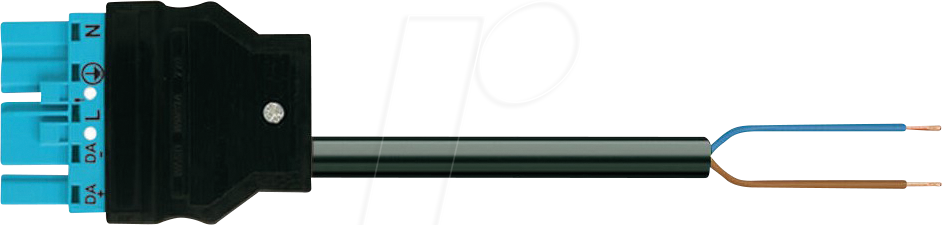 Bild von WAGO 771-5001/164-000 Netz-Anschlusskabel Netz-Stecker - offene Kabelenden Gesamtpolzahl: 5 Schwarz,