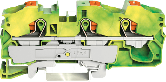 Bild von 2216-1307 | WAGO 3-CONDUCTOR GROUND TERMINAL BLOCK WITH PUSH-BUTTON 16 MM?, GREEN-YELLOW
