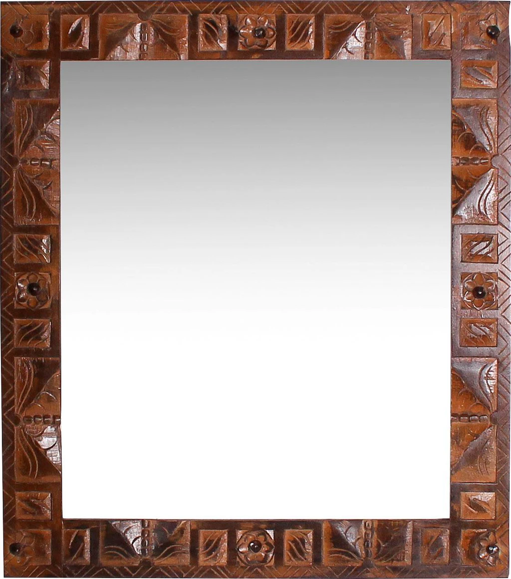 Bild von Wandspiegel SIT "Almirah", braun (dunkelbraun), B:68cm H:79cm T:8cm, Massivholz, Spiegel