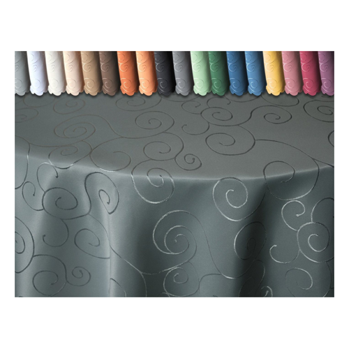 Bild von Elegante Damast Tischdecke 90x90 cm in Silber